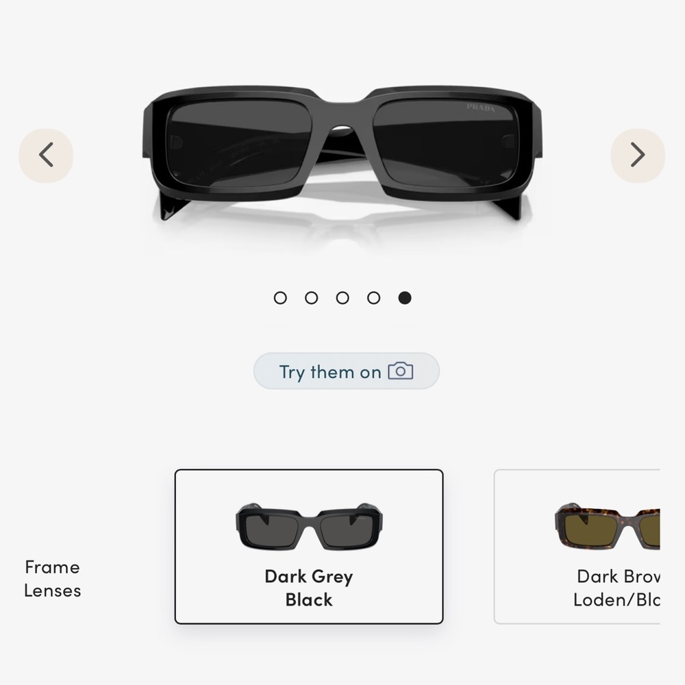 Prada Dark Grey and Black Sunglasses - Picture 3 of 4